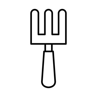 Bahçe tırmığı çizgisi biçim vektör tasarımı