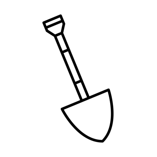 Садівництво лопата лінії стиль значок Векторний дизайн — стоковий вектор