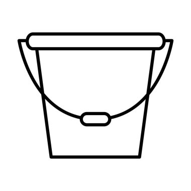 Bahçıvanlık kovası çizgisi biçim vektör tasarımı