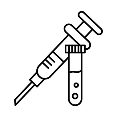 enjeksiyon ve tüp çizgisi biçim vektör tasarımı