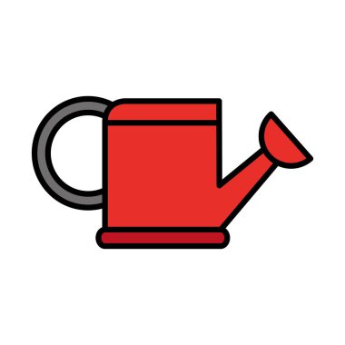 Bahçe sulama, biçim ikonu vektör tasarımı ile çizilebilir ve doldurulabilir