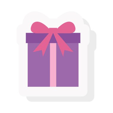 Papyon etiketi ve düz stil vektör tasarımı ile hediye