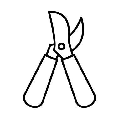 Bahçe kerpeteni çizgi biçim vektör tasarımı