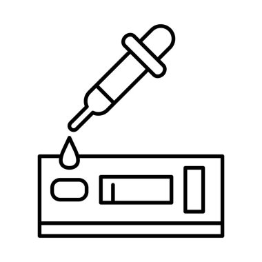 Bırakma ve test satırı biçim vektör tasarımlı damlatıcı