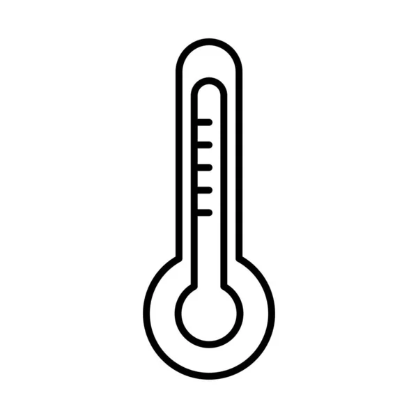 Thermometer Linie Stil-Symbol Vektor-Design — Stockvektor