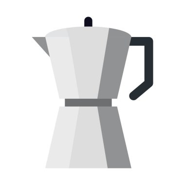 kahve moka pot izole vektör tasarımı