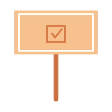 işaretli vektör tasarımı ile oy pankartı