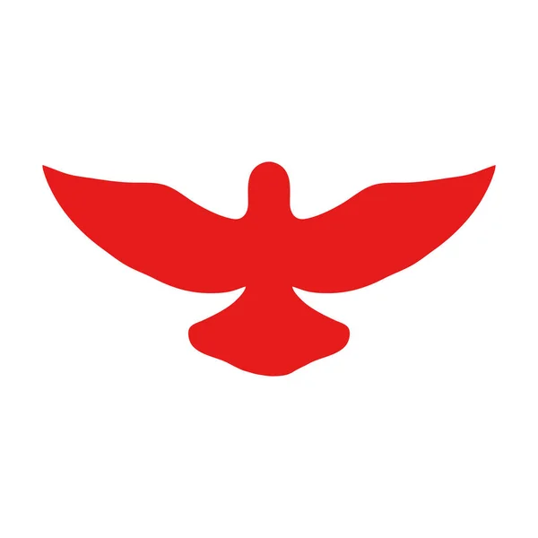 Desenho vetorial ícone pomba vermelha —  Vetores de Stock