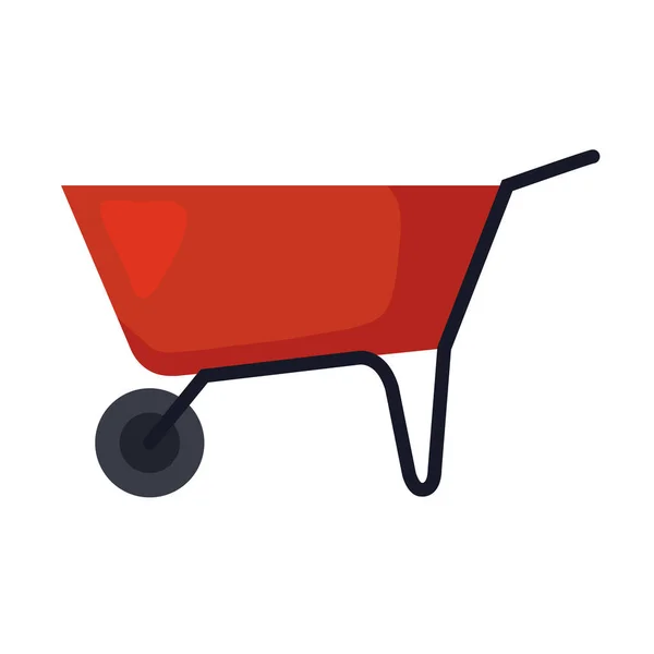 Gardening wheelbarrow icon vector design — Stock Vector