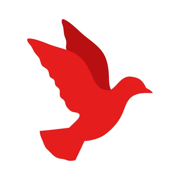 Kırmızı güvercin ikon vektör tasarımı — Stok Vektör