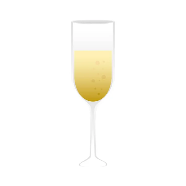 Design vettoriale tazza di champagne isolato — Vettoriale Stock