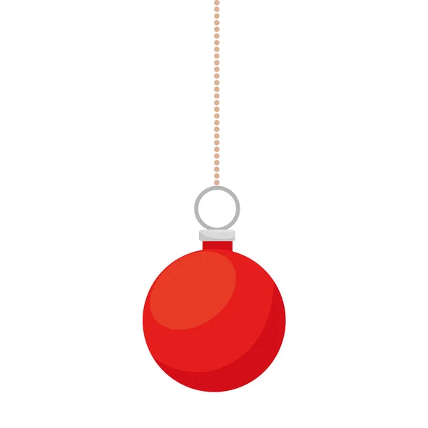 Merry christmas sphere hanging vector design — Stock Vector