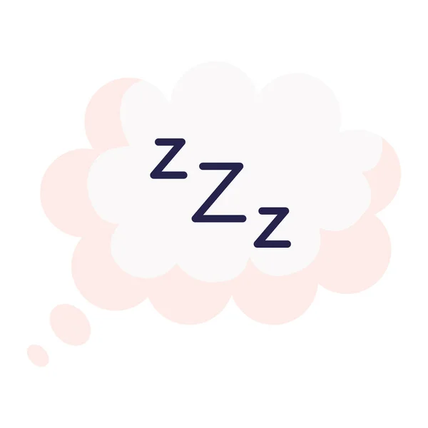 Schlafendes zzz Bubblevector Design — Stockvektor