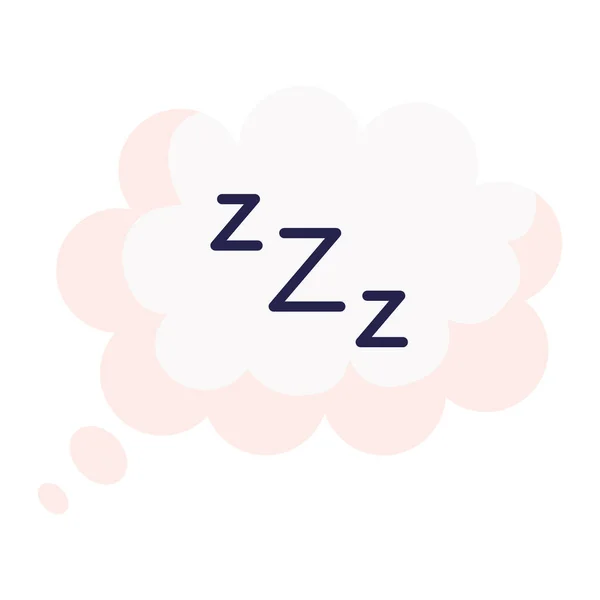 Dormire zzz bubblevector design — Vettoriale Stock