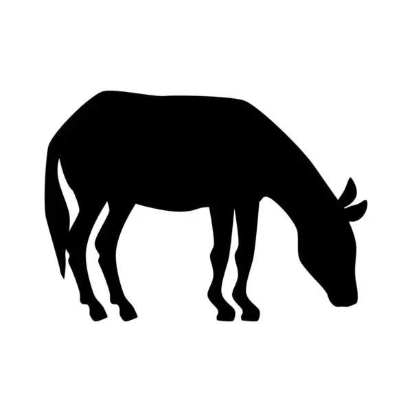 Projeto vetor ícone silhueta burro —  Vetores de Stock