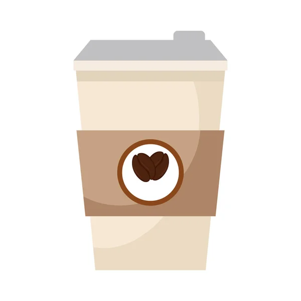 Tasse de café design vectoriel isolé — Image vectorielle