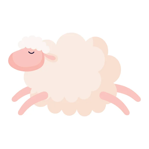 Desenho de vetor de desenhos animados de ovelhas bonito — Vetor de Stock