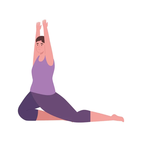 Donna che fa yoga vector design — Vettoriale Stock
