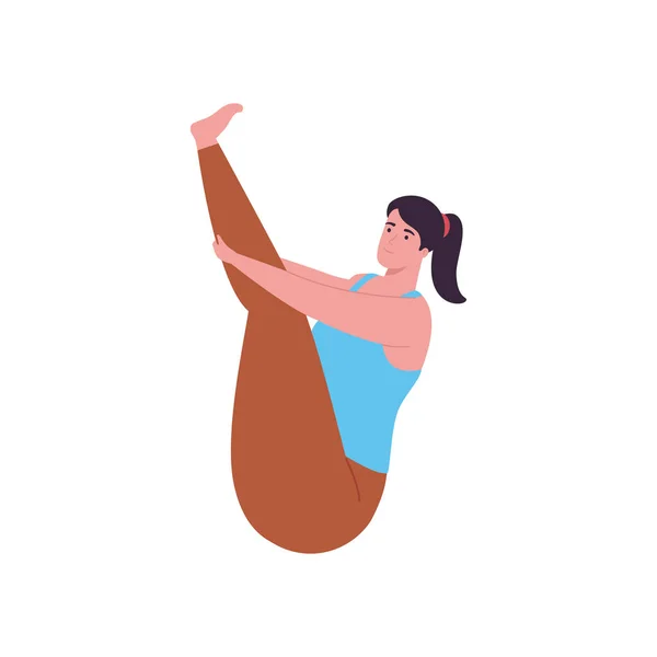 Mujer haciendo yoga vector diseño — Archivo Imágenes Vectoriales