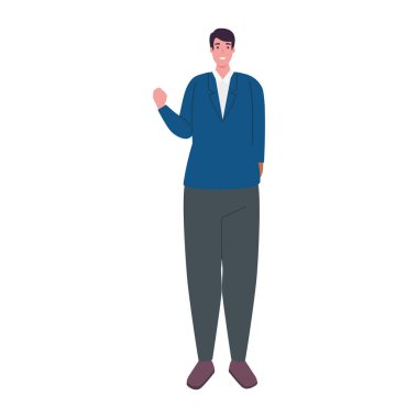 Man çizgi filmi izole vektör tasarımı