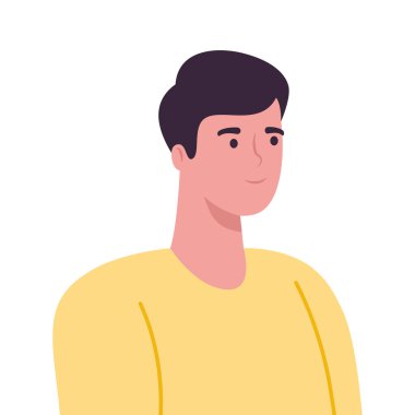 Man çizgi filmi izole vektör tasarımı