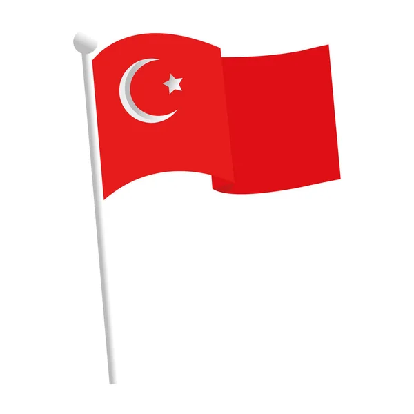 Vektor-Design der türkischen Flagge — Stockvektor