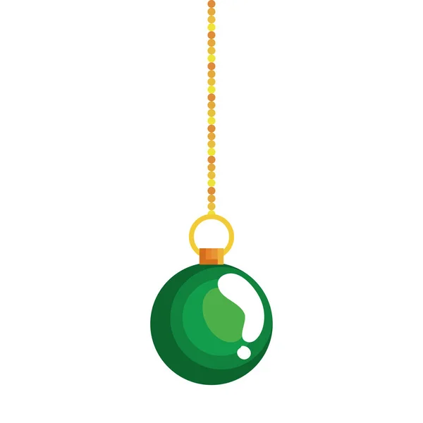 Joyeux Noël sphère suspendue vecteur design — Image vectorielle