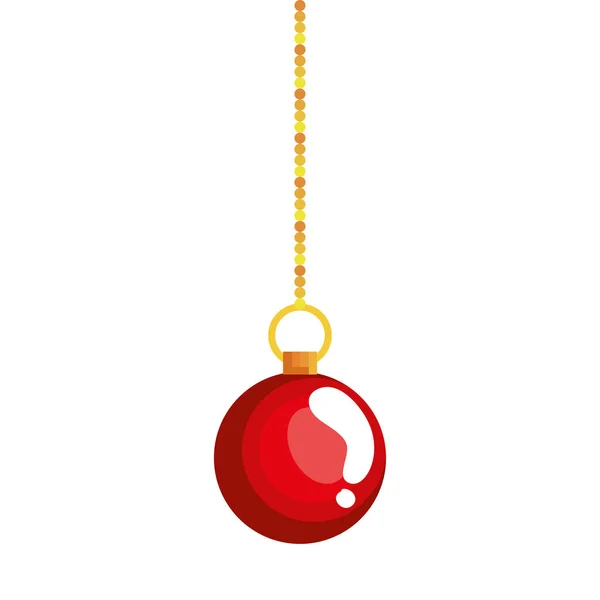 Весела різдвяна сфера висить Векторний дизайн — стоковий вектор