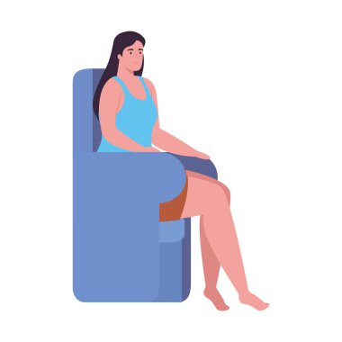 Kadın koltuk vektörü tasarımı