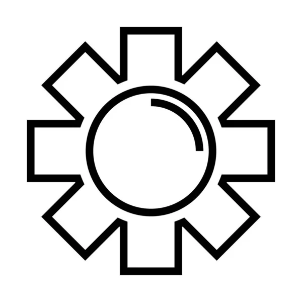 Icona dell'ingranaggio disegno vettoriale isolato — Vettoriale Stock