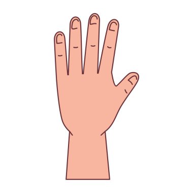 El simgesi izole vektör tasarımı