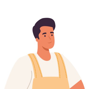 Man çizgi filmi izole vektör tasarımı