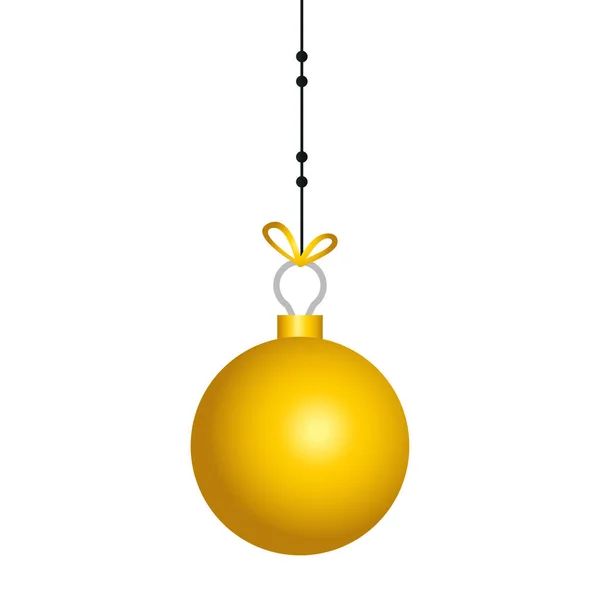 Joyeux Noël sphère suspendue vecteur design — Image vectorielle