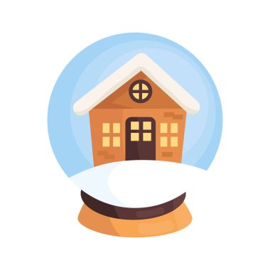 Küresel vektör tasarımlı mutlu noel evleri