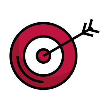 İzole edilmiş hedef ikon vektör tasarımı