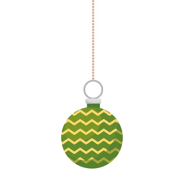 Joyeux Noël sphère suspendue vecteur design — Image vectorielle