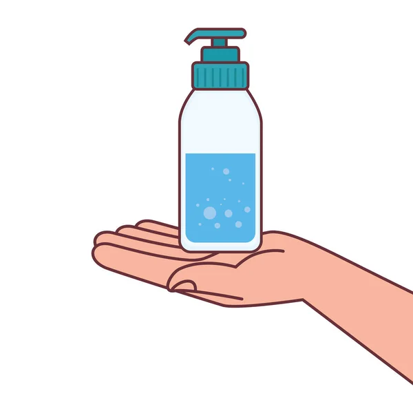 ハンドベクトルデザインの石鹸ボトル — ストックベクタ