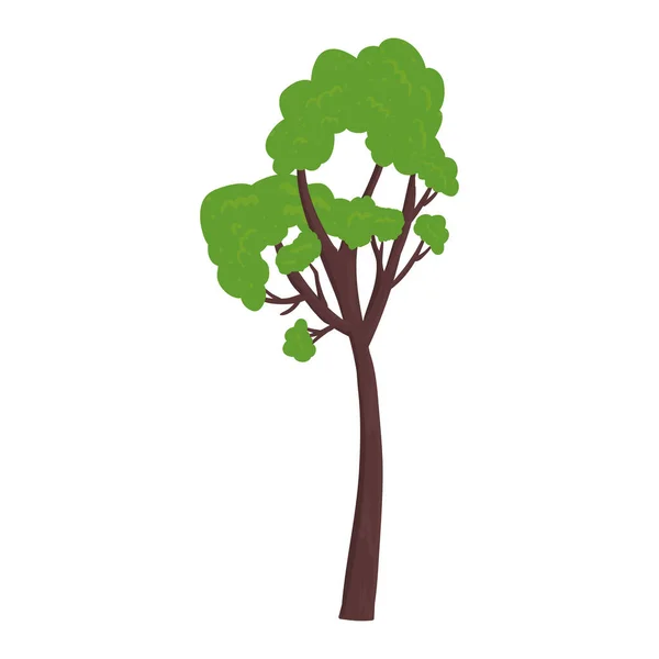 Albero icona verde disegno vettoriale — Vettoriale Stock