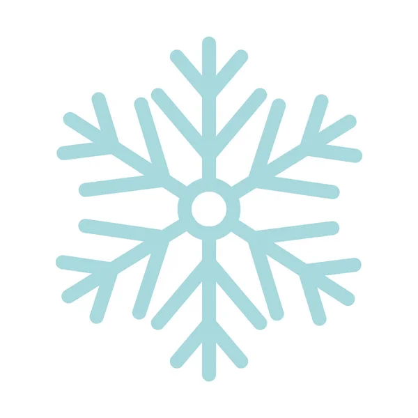 Blue snowflake of winter season vector design — Stock Vector