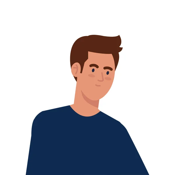 Hombre dibujos animados diseño vectorial aislado — Vector de stock