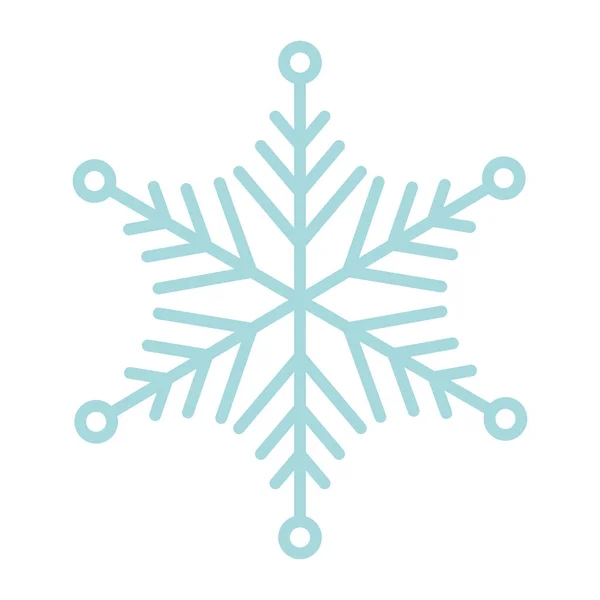 Μπλε νιφάδα χιονιού χειμερινού σχεδιασμού φορέα σεζόν — Διανυσματικό Αρχείο