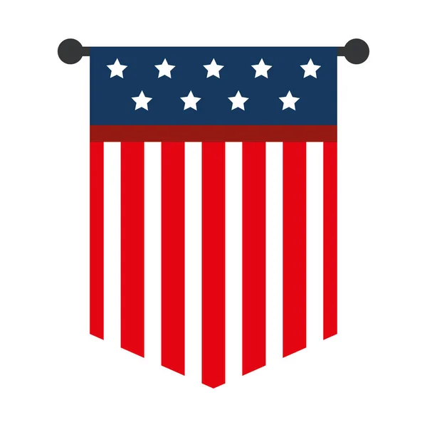 Etats-Unis drapeau bannière vectoriel design — Image vectorielle