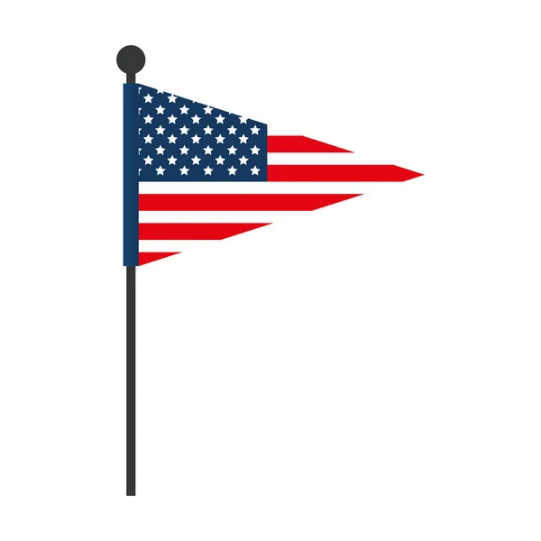 Usa zászló izolált vektor tervezés — Stock Vector