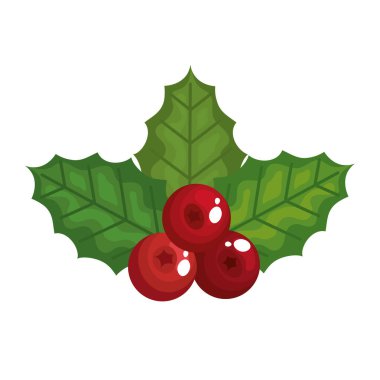 Yaprak dizaynlı mutlu noel meyveleri