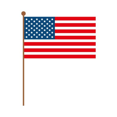ABD bayrağı izole vektör tasarımı