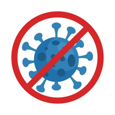 Yasak vektör tasarımlı covid 19 virüsü