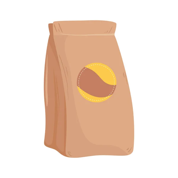 Coffee beans bag icon vector design — Stock Vector