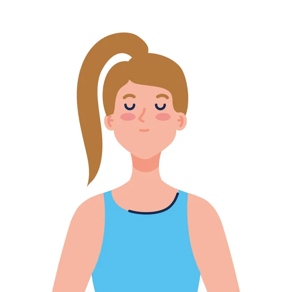 Vrouw cartoon geïsoleerde vector ontwerp — Stockvector