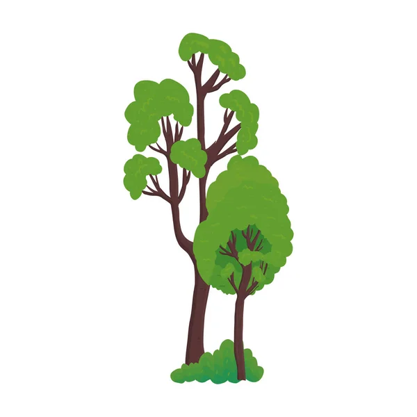 Alberi icone verdi disegno vettoriale — Vettoriale Stock