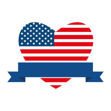 ABD bayraklı kurdele vektör tasarımı